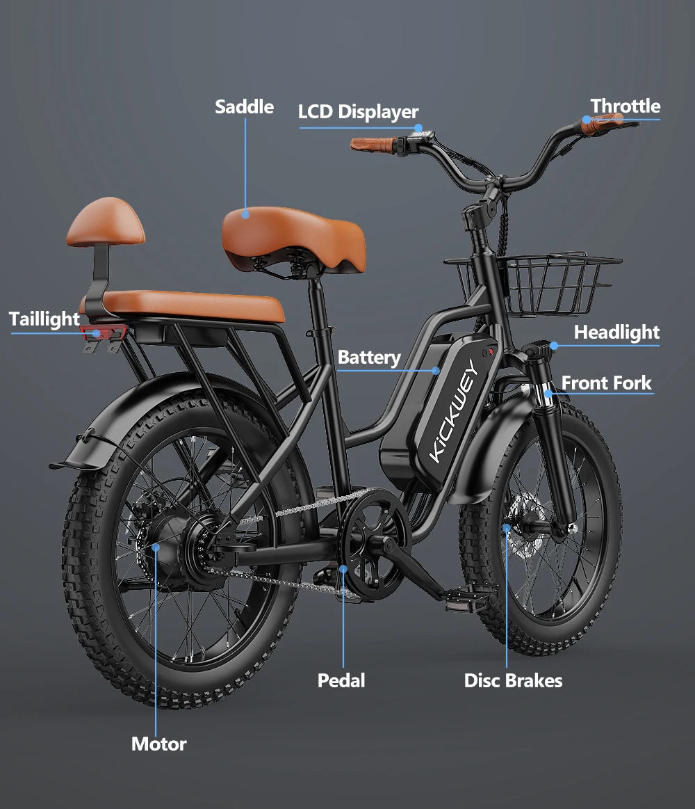 Adult Electric Bike 1500w 32MPH Mountain Electric Bicycle - Restful Hideout