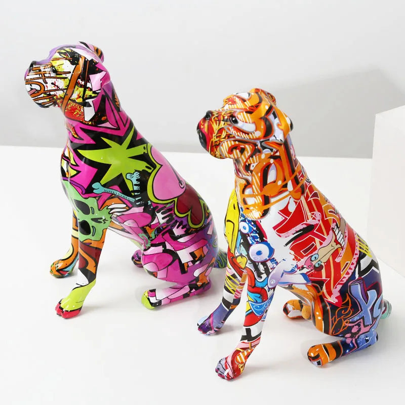 Color Boxer  Dog Decorations Home Entrance Wine Cabinet Office