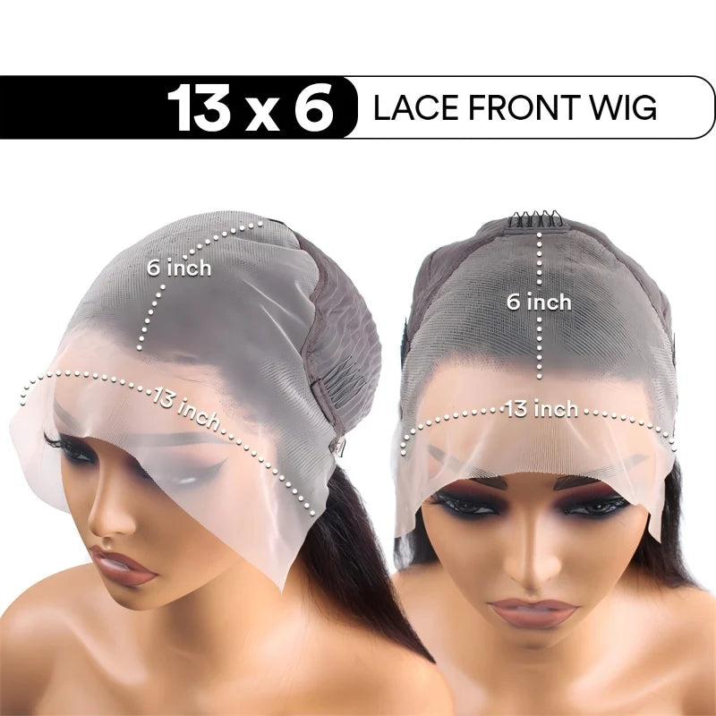 Straight Human Hair Wigs Frontal Wig Glu less