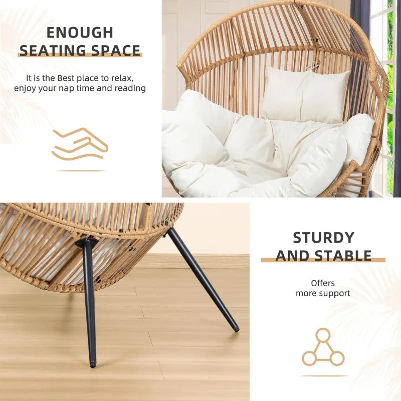 Outdoor-Indoor Wicker Egg Chair Chair