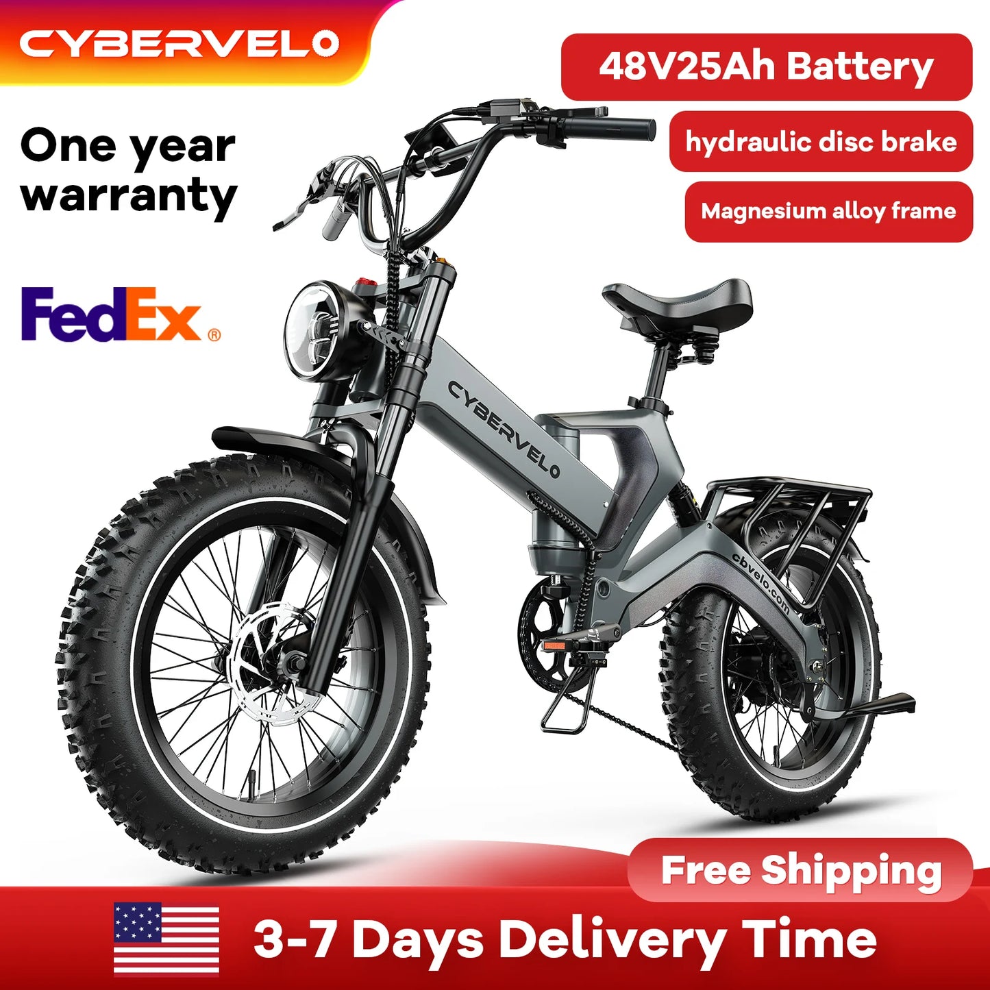 Folding Electric Bike for Adults, 35MPH 100Miles,  Fat Tire