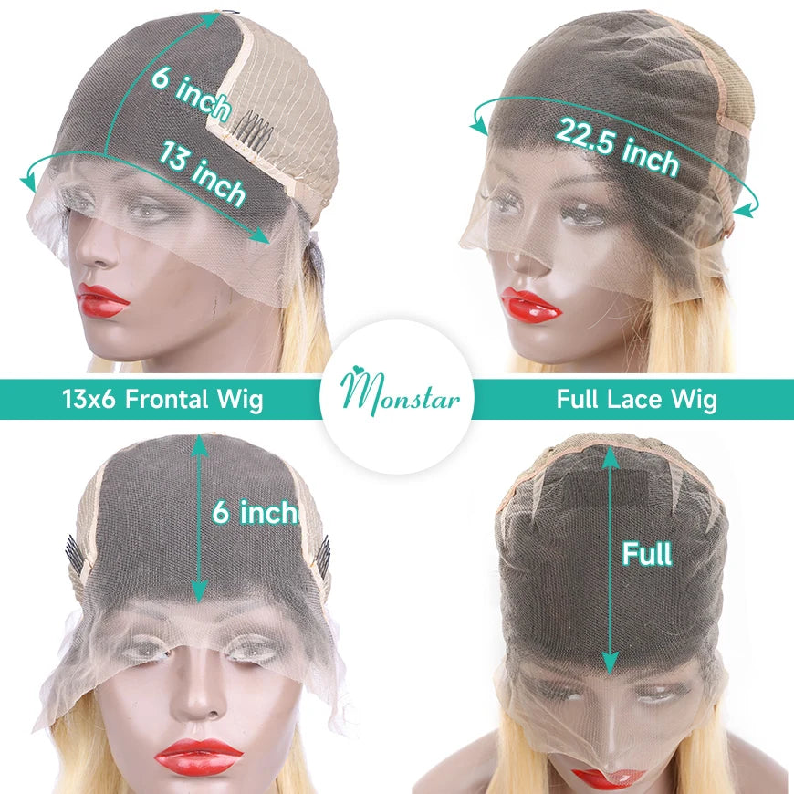 13x6 Lace Frontal Wig Brazilian Straight Full Lace Human Hair Wig