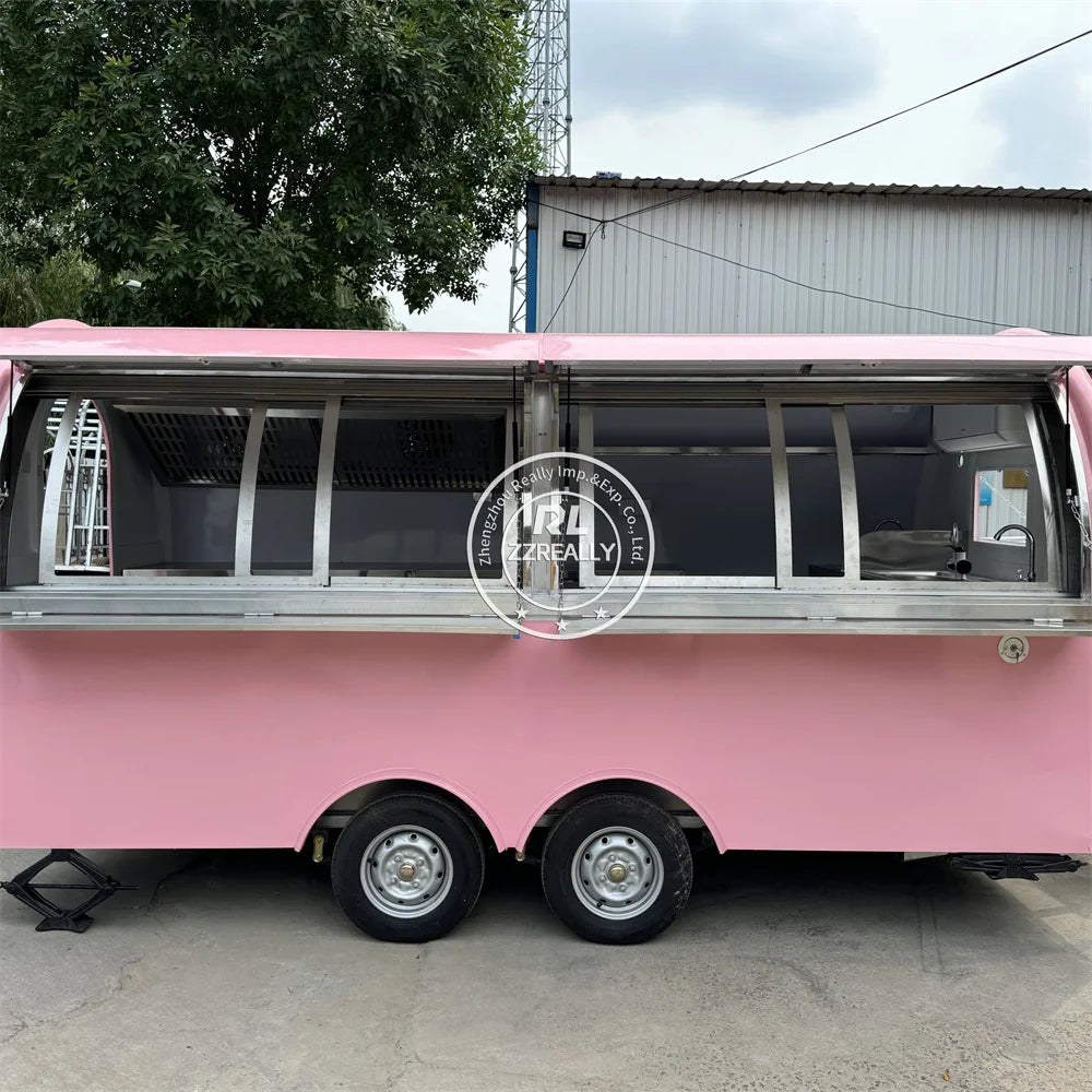 Concession Catering Trailer Street Food Truck Fully Equipped Ice Cream Cart Outdoor Food Trailer With Full Kitchen
