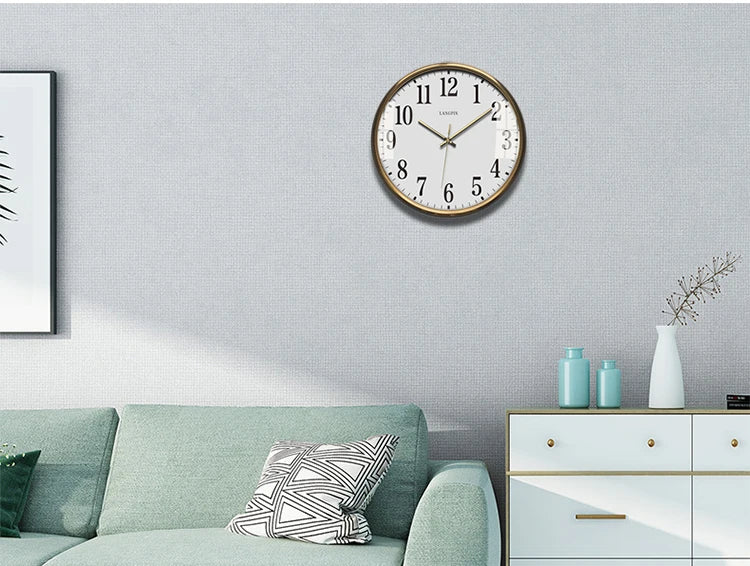 Modern Large Wall Clock Vintage Solid Wood Ro Retro Silent Living