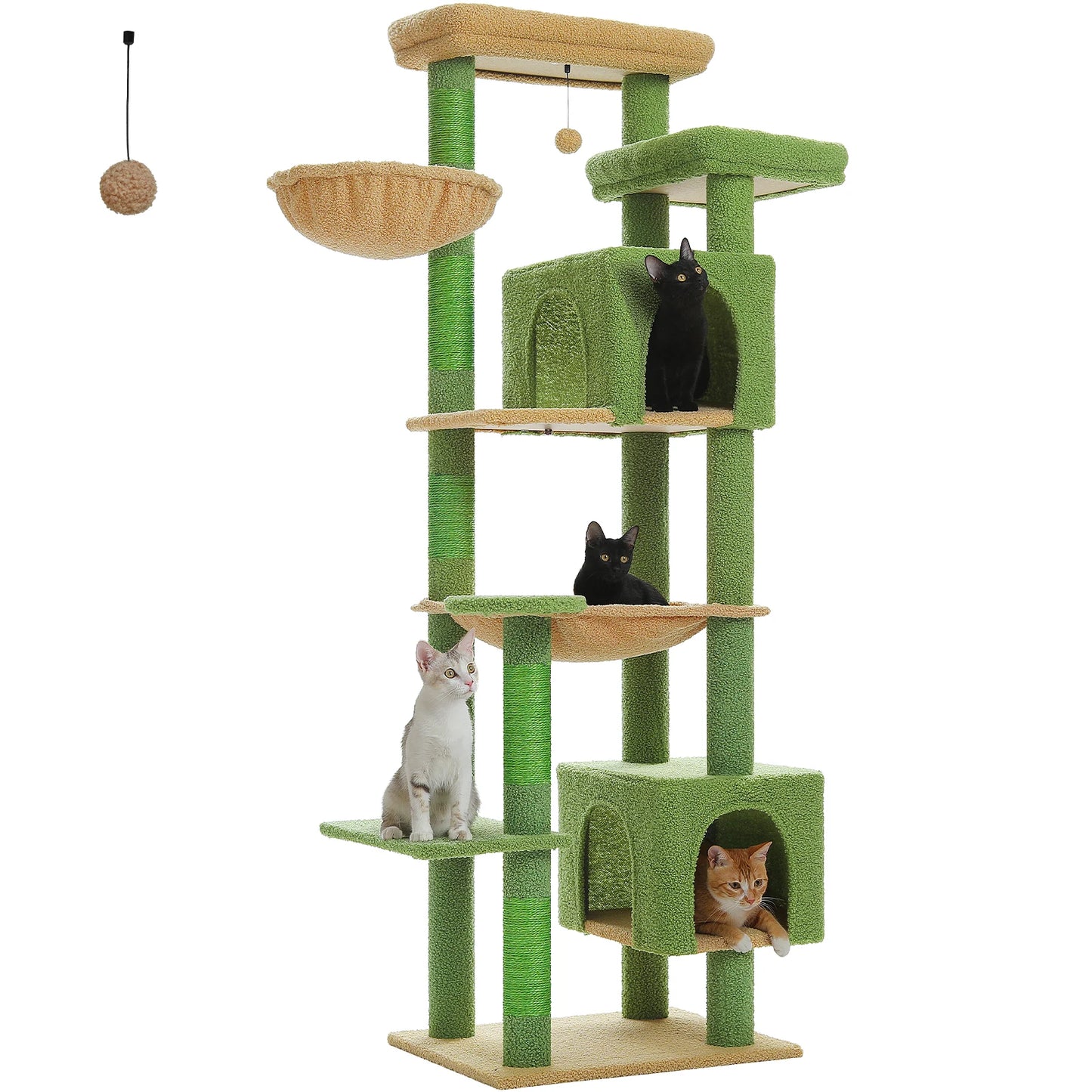 Large Cat Tree Tall Cat Tower for Indoor Cats Multi-Level Plush Cat Condo
