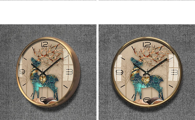Modern Large Wall Clock Vintage Solid Wood Ro Retro Silent Living