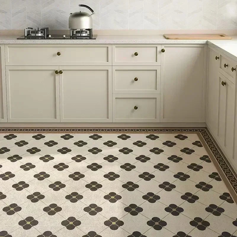Kitchen Carpet Anti-fouling Oil-proof Grid Floor Mat Scrubbable