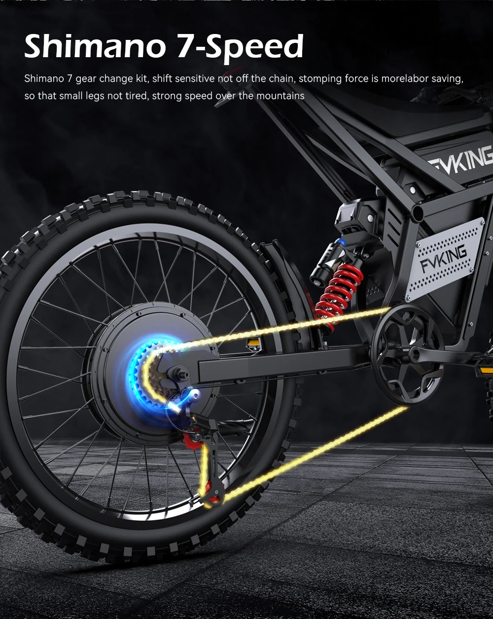 Electric Bike 6000W Peak Electric Dirt Bike 60V30AH Battery
