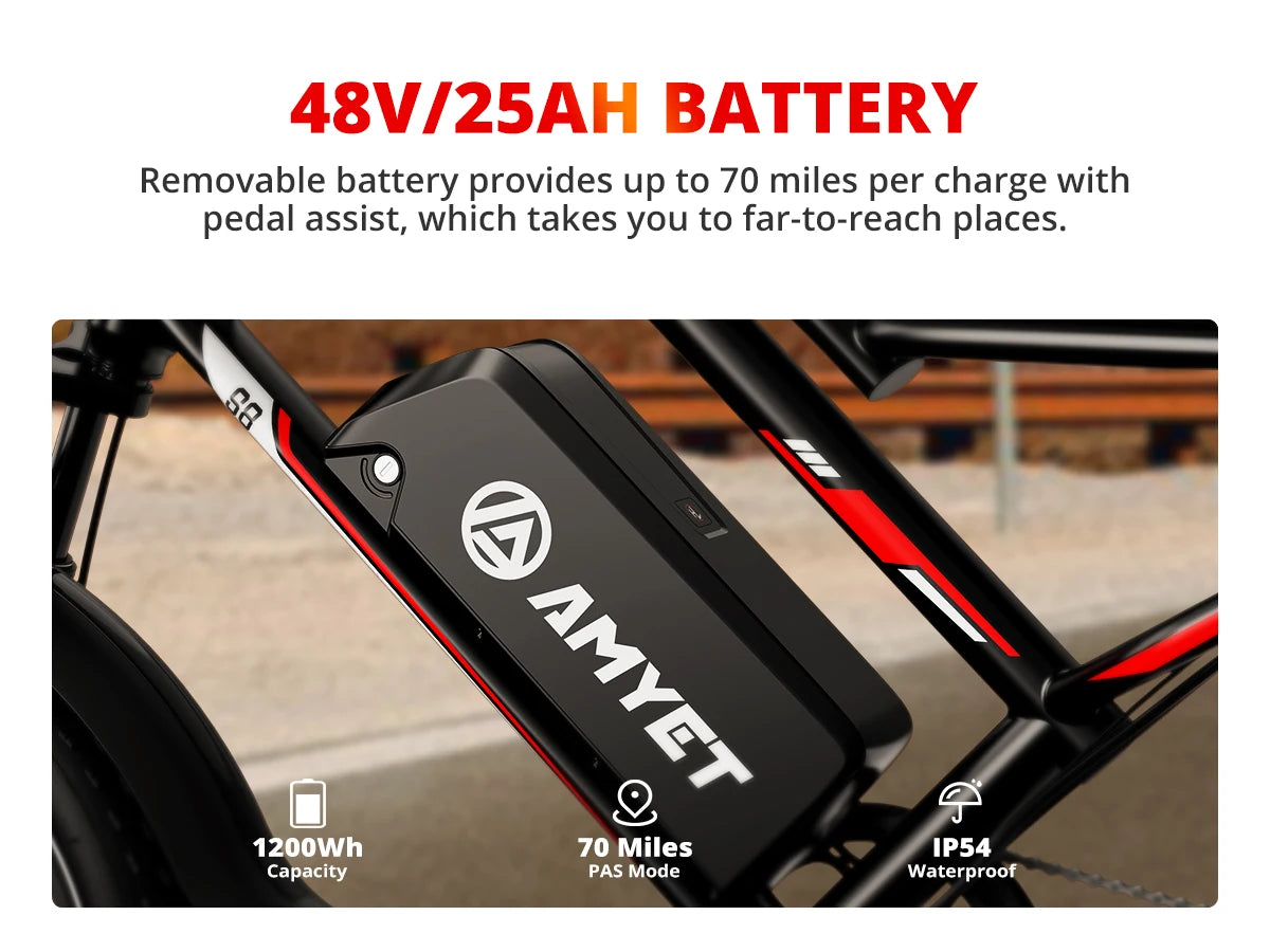 S8 Adults Electric Bike For Men  Motor 2000W Dual Bicycle 48V Battery 20"Bikes