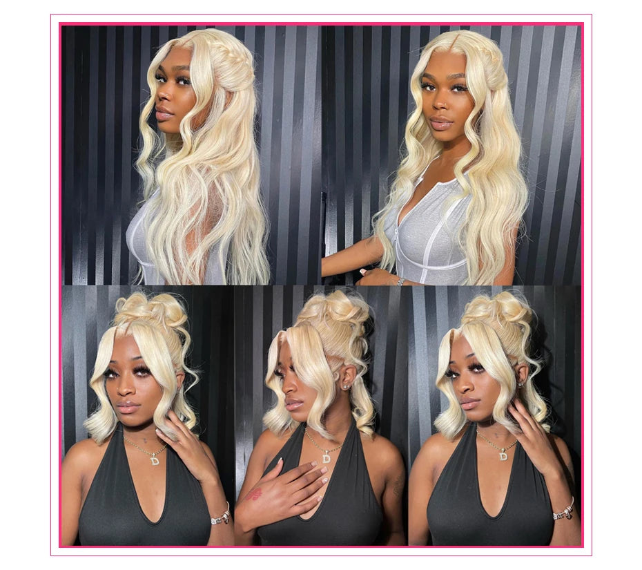 Honey Blonde 360 Full Lace Wig Human Hair Pre Plucked Hd Body Wave Long 613 13x4 Lace Front