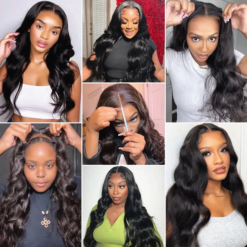 Silk wave Wear And Go Glue less, Human Hair Wigs Brazilian Body Wave