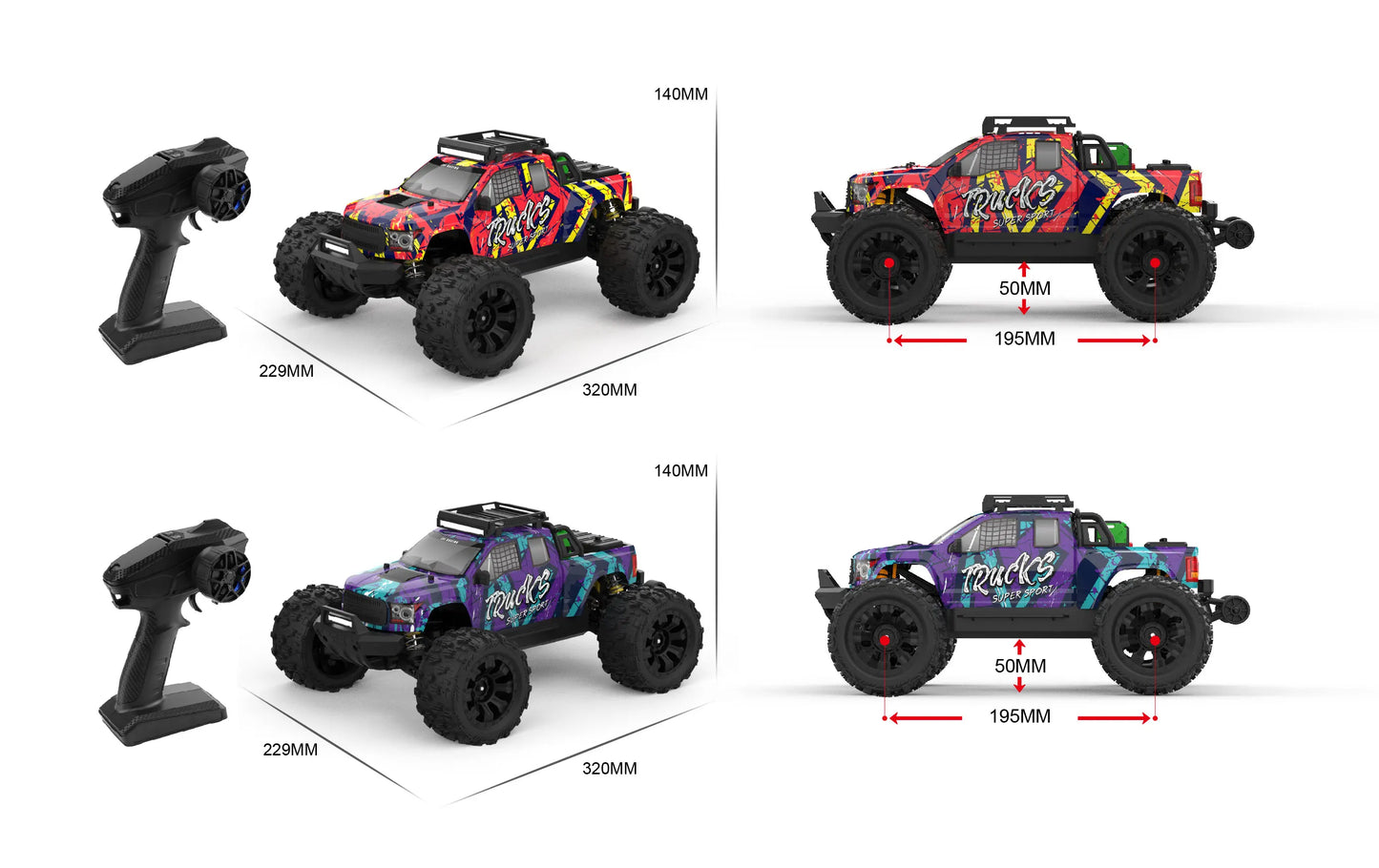 Remote Control Racing Car High Speed Off-road RC Truck
