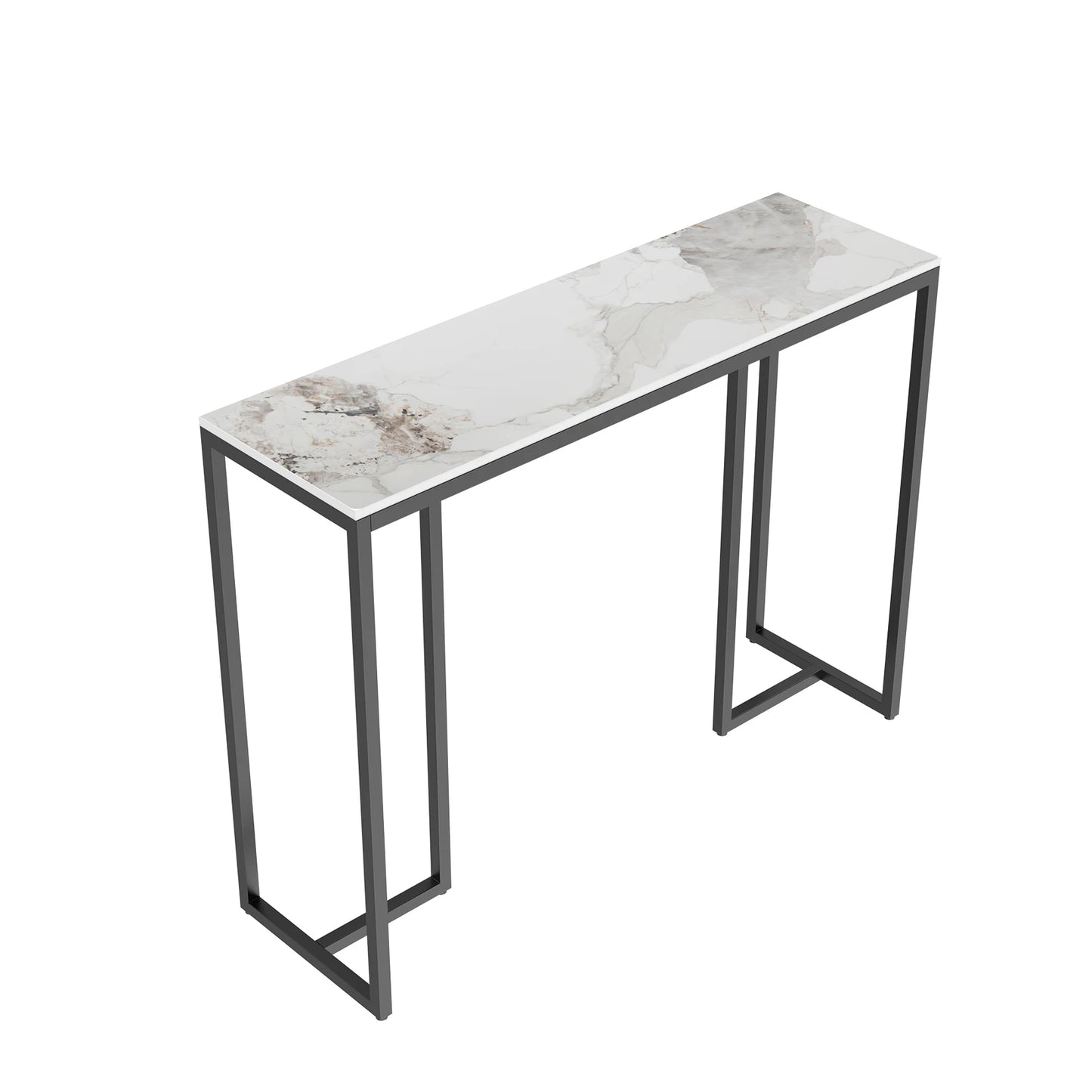 Marble Console Table Modern Accent Side Stand Sofa