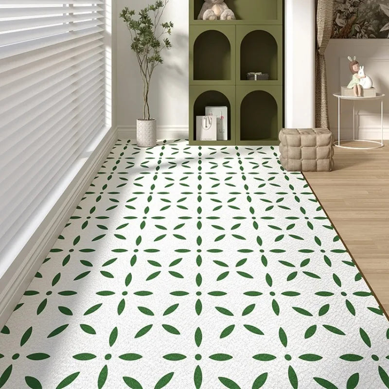 Balcony Rugs for Kitchen Waterproof Sunscreen Pvc Leather Floor Mat