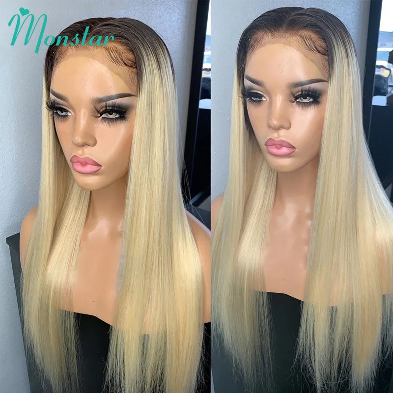 13x6 Lace Frontal Wig Brazilian Straight Full Lace Human Hair Wig