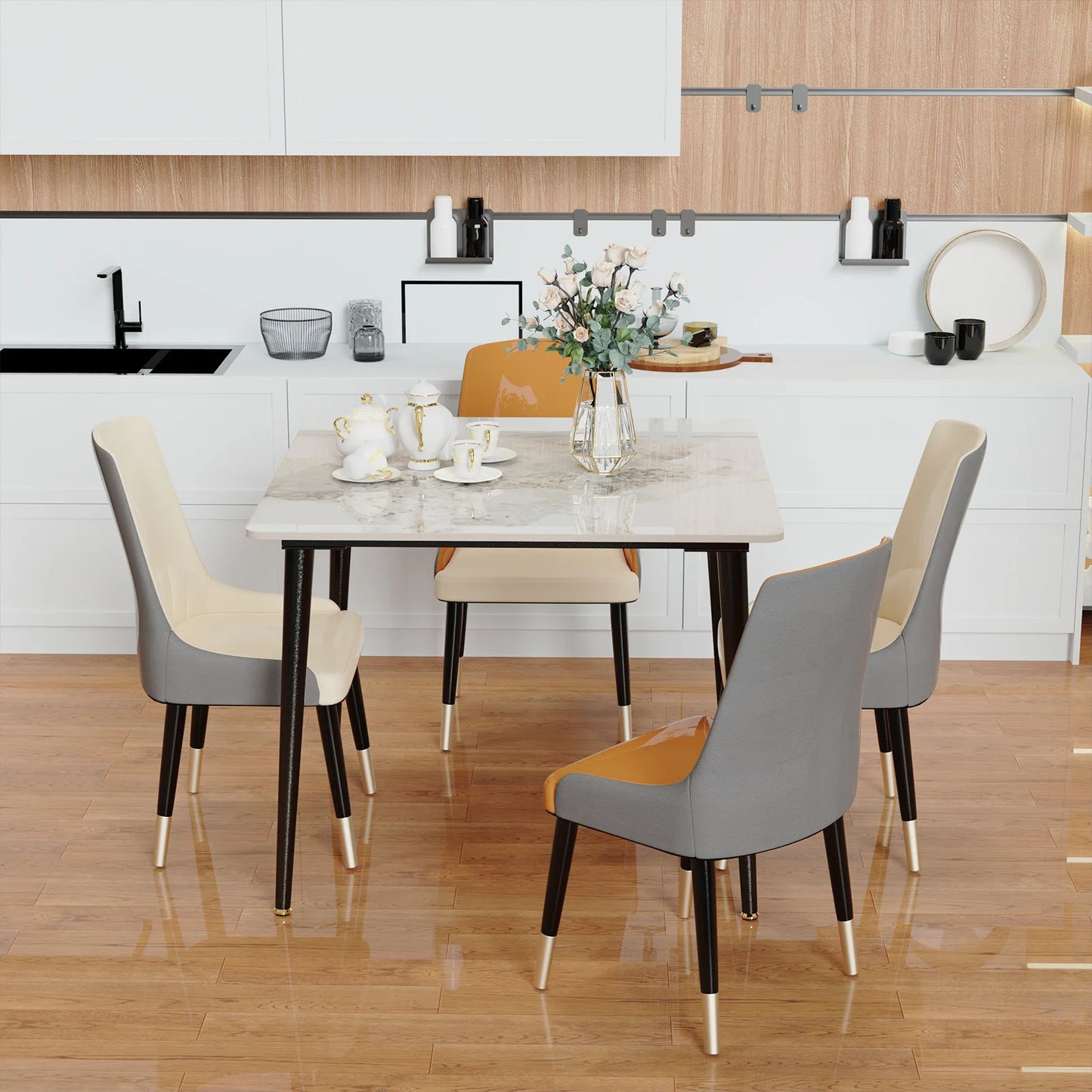 Rectangular Dining Modern Dining Desk Table Furniture