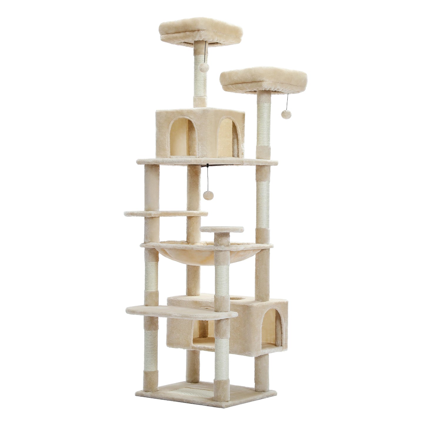 Large Cat Tree Tall Cat Tower for Indoor Cats Multi-Level Plush Cat Condo