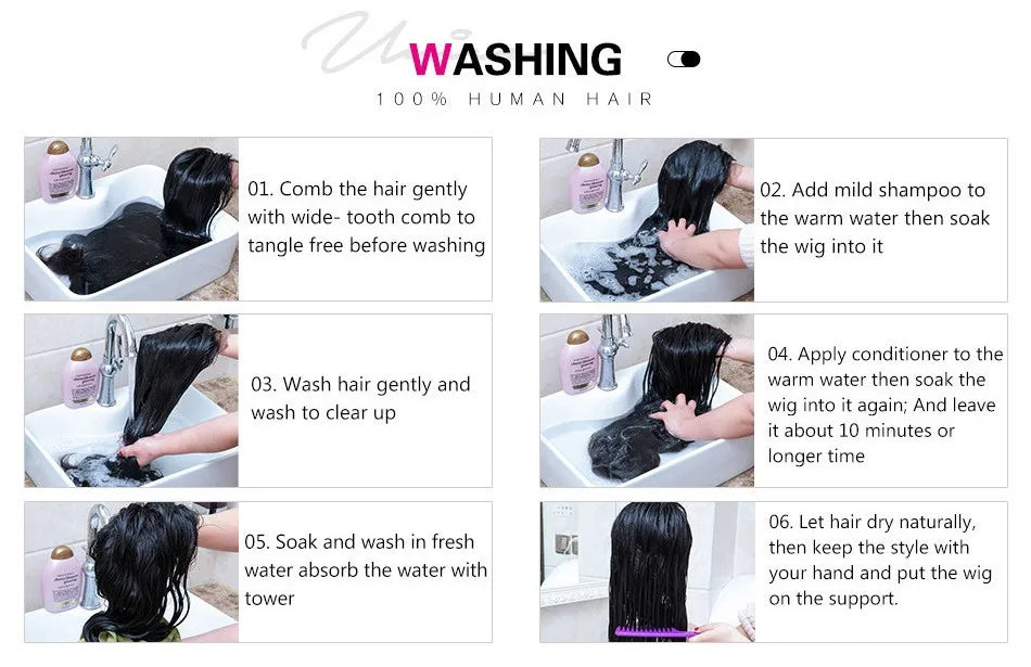 Straight V Part Wig 100% Human Hair Clip-In U Part Wig Beginner Friendly Glueless