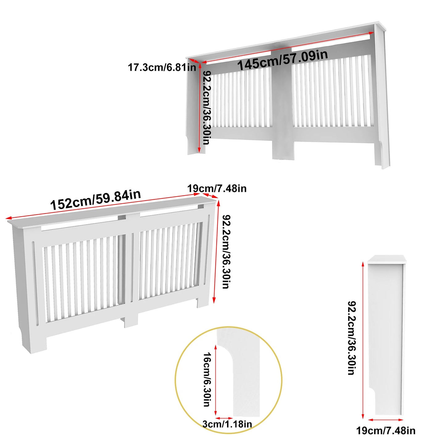 White Radiator Cover Wall Cabinet Modern Wood Cabinet Grill Cover