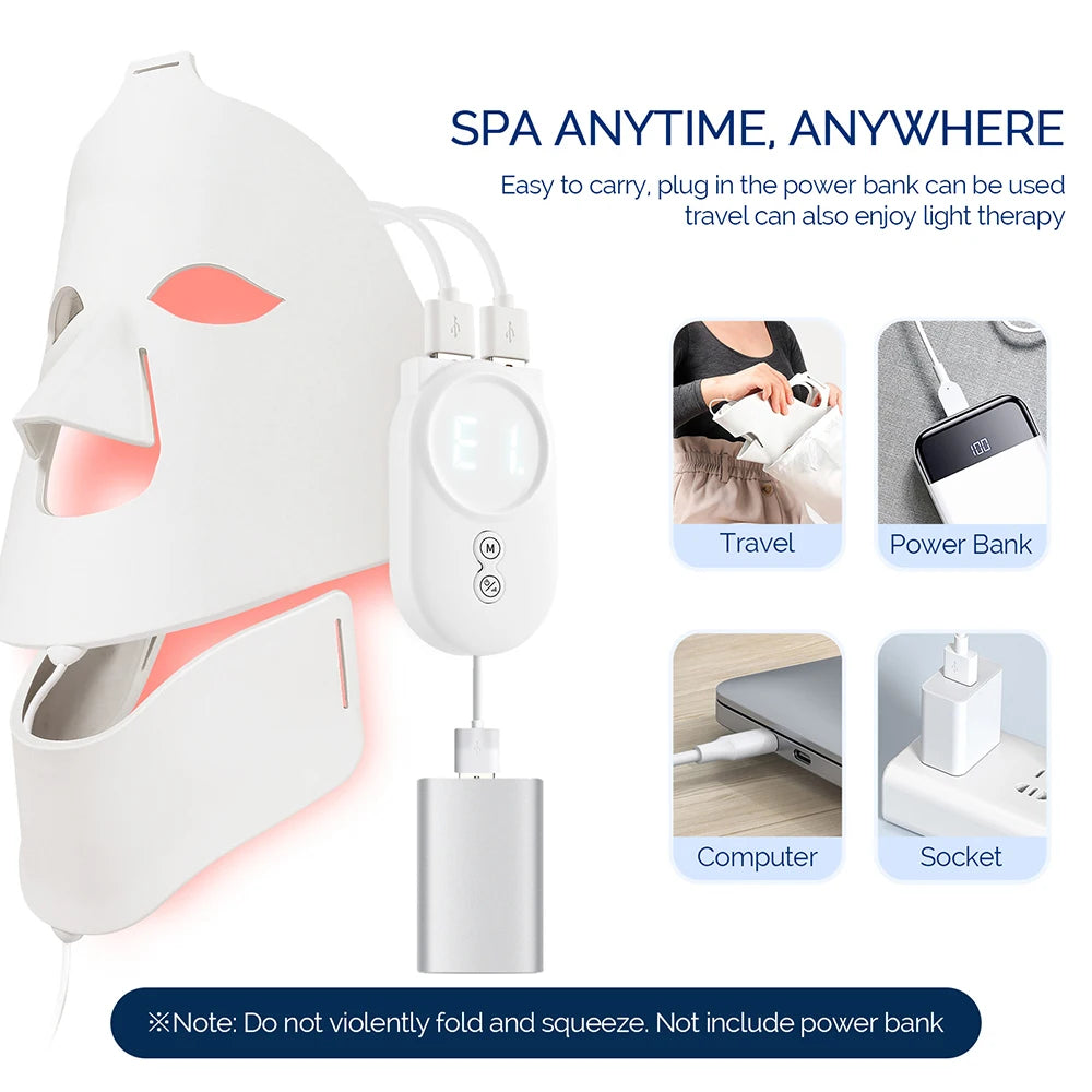 7 Colors LED Silicone Beauty Machine Skin Care Face Mask