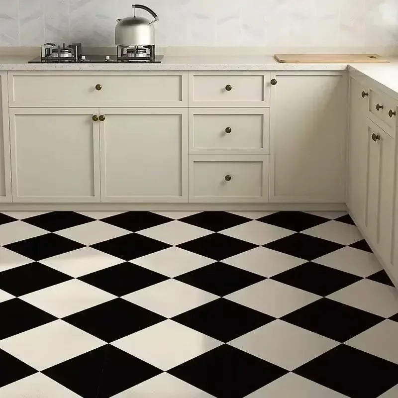 Kitchen Carpet Anti-fouling Oil-proof Grid Floor Mat Scrubbable
