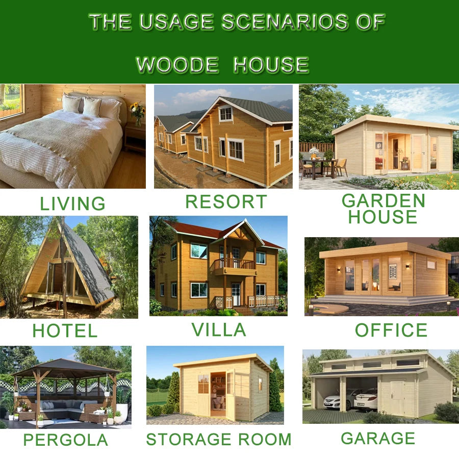 Modern Triangle A Frame House Prefabricated Tiny Cabin Portable Modular Wooden Villa Outdoor Living Home