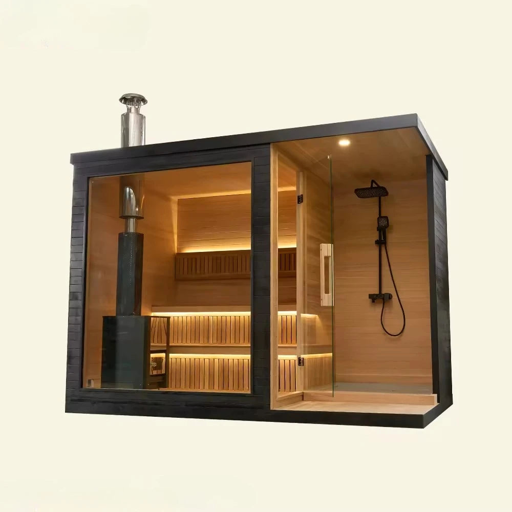 Panoramic Sauna Room Round Steam Room Anti Corrosion Anti Cracking Durable Heating Home Spa Sauna