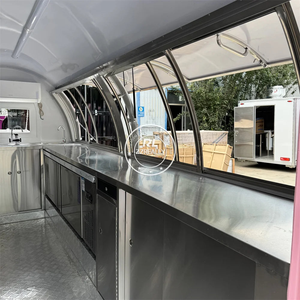 Concession Catering Trailer Street Food Truck Fully Equipped Ice Cream Cart Outdoor Food Trailer With Full Kitchen