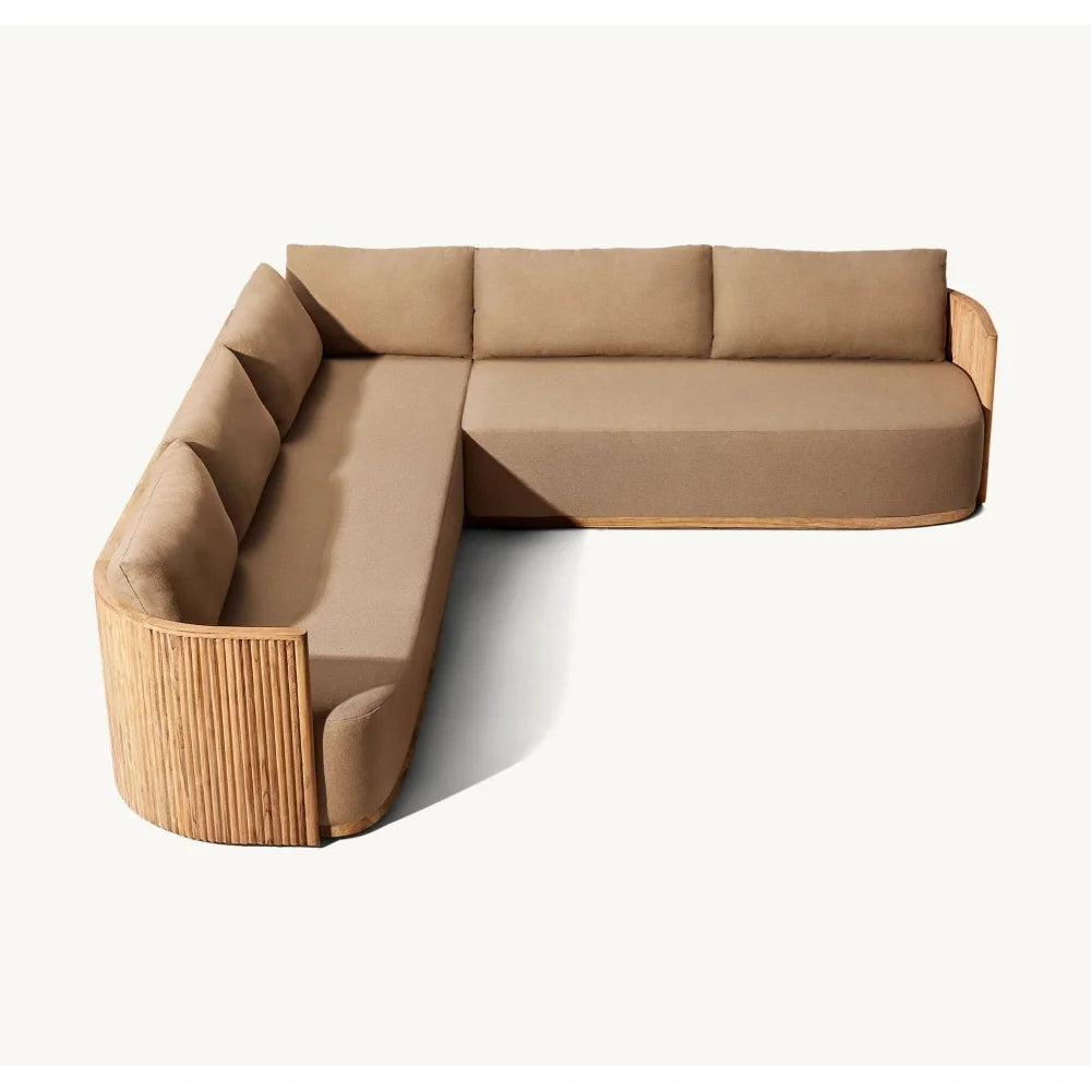 Outdoor garden furniture Custom garden patio teak sectional sofa set
