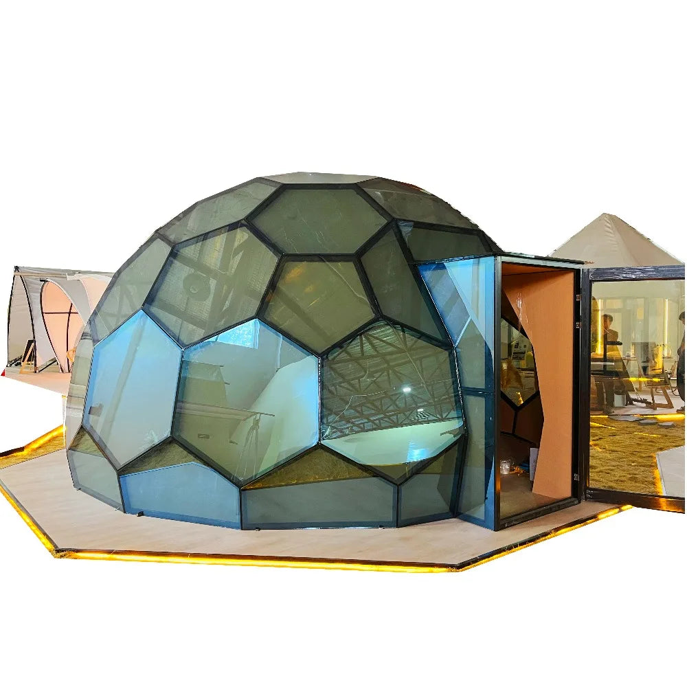 Luxury Glass Dome Hotel Tent, Waterproof 4 Season Outdoor Glamping House For Garden Resort Vacation