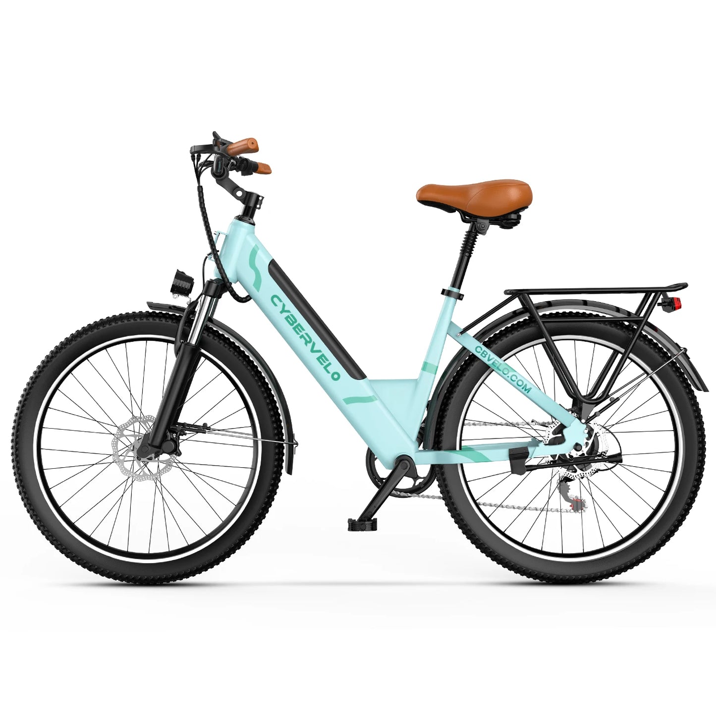 26" Step-Thru Electric Bike for Adult,1000w Peak Motor 80Miles Range,