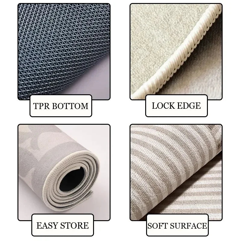 Kitchen Floor Mat TPR Non-slip Bottom Long Rug Dirt-resistant Anti-slip Foot Mats Home Corridor Bedroom Bedside Carpet Ковер 러그