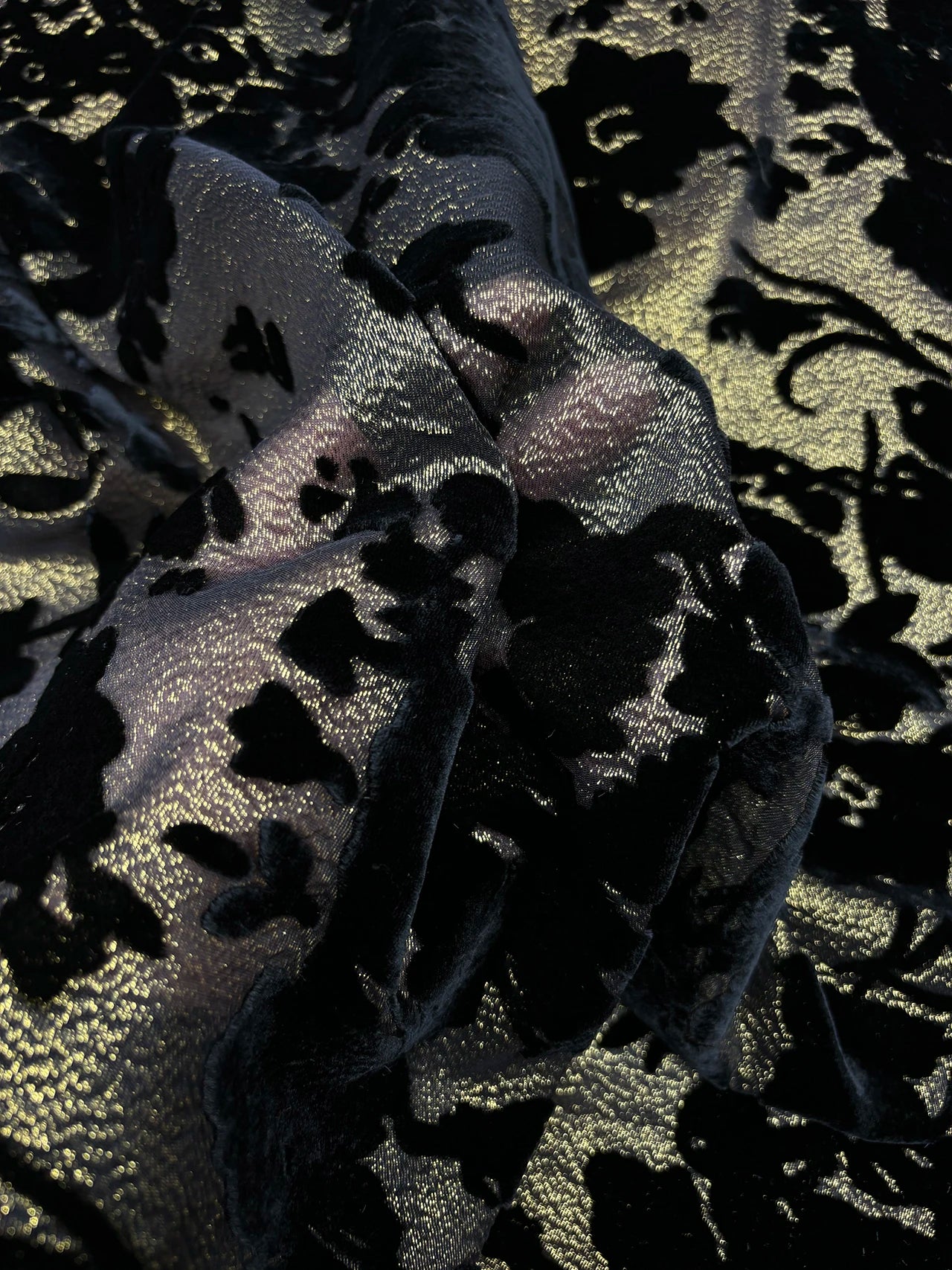 Flower Silk Velvet Silk Fabric Mulberry Burnt Flower Flocking Jacquard