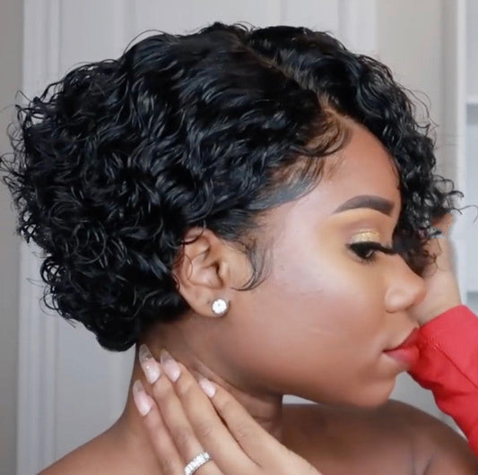 Women's Exotic Short Curly Hair Wig – Bold Natural Curl Style-0