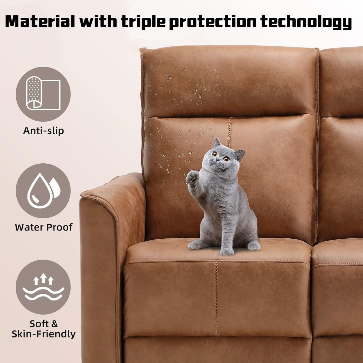 Brown Recliner Loveseat Set With Independent Recliners
