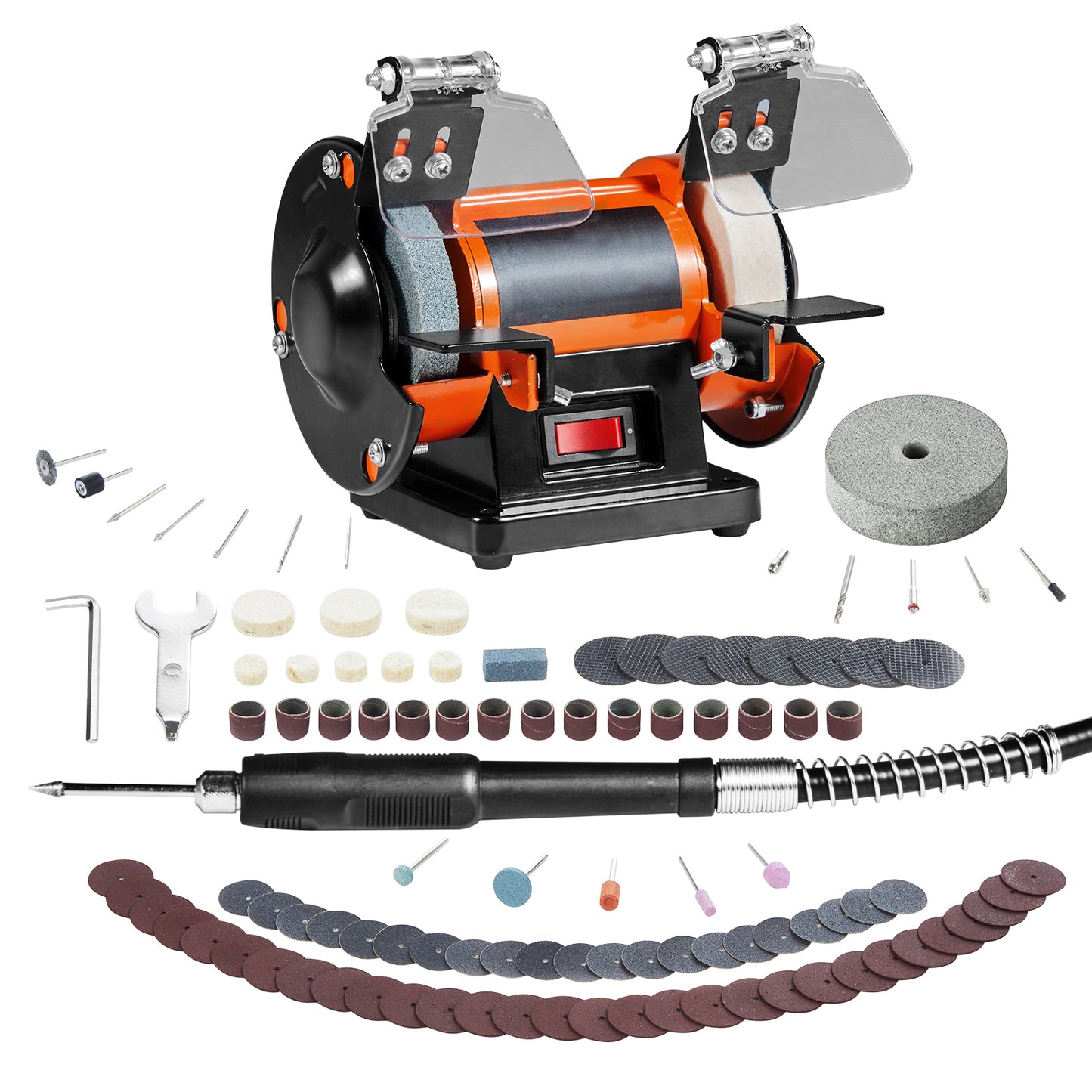 3in Jewelry Polisher Buffer Brushless Adjustable Speed Bench Grinder Polishing Machine