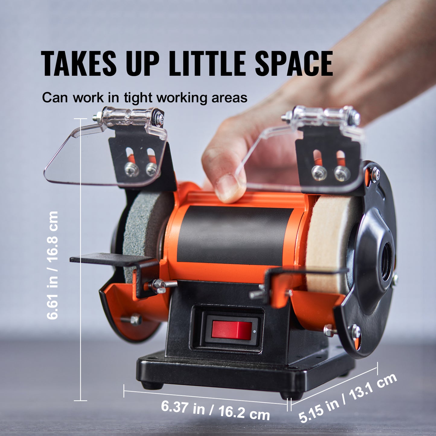 3in Jewelry Polisher Buffer Brushless Adjustable Speed Bench Grinder Polishing Machine