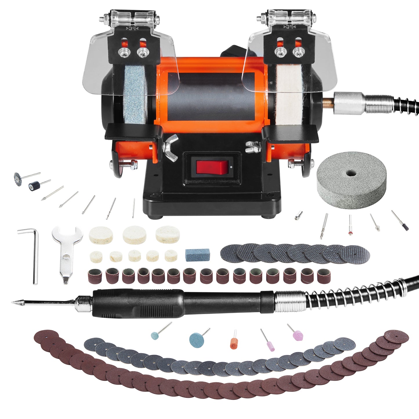 3in Jewelry Polisher Buffer Brushless Adjustable Speed Bench Grinder Polishing Machine