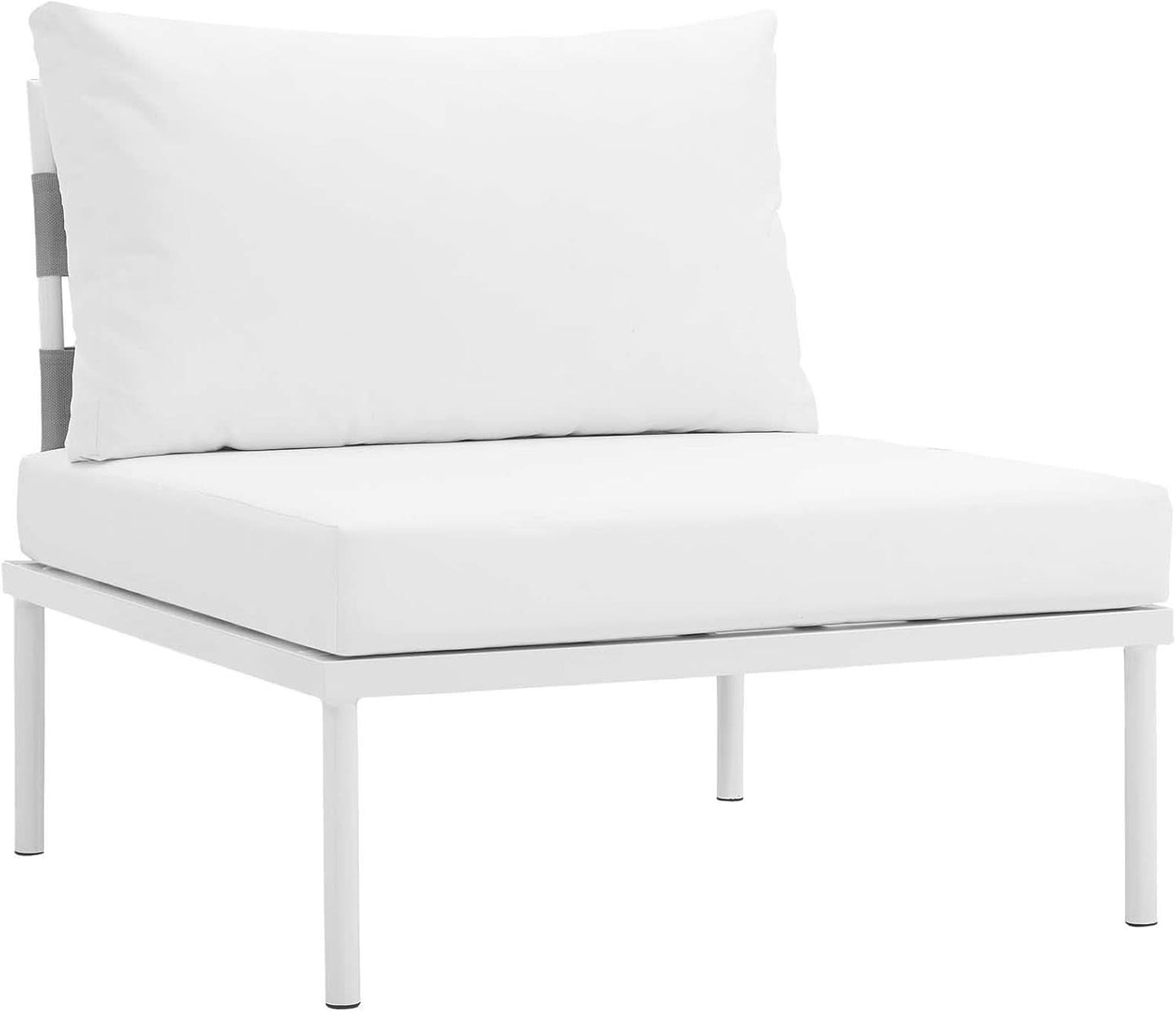 8 Piece White Aluminum Outdoor Patio Furniture Set