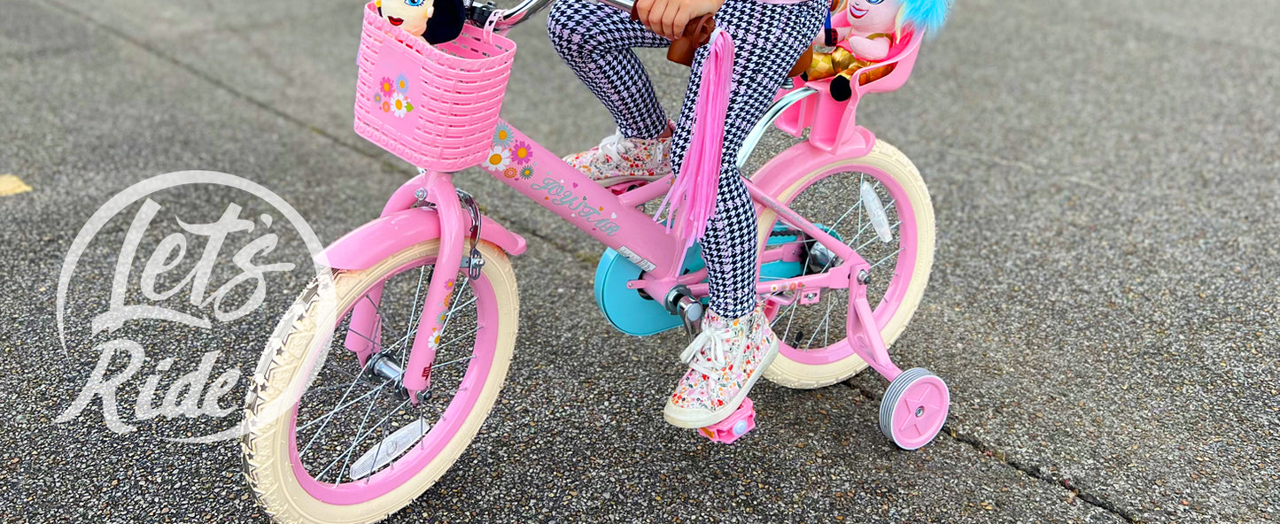 Kids Bike for Girls Ages 2-7 Years,  Bikes with Doll Bike Seat & Streamers,